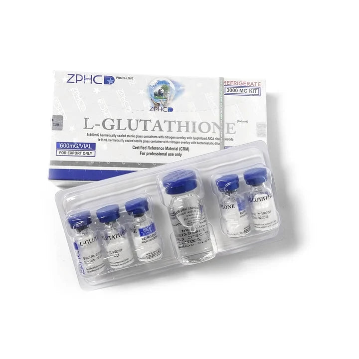 L-Glutathione ZPHC – 3000 mg Kit (5×600 mg Vials + Diluent)
