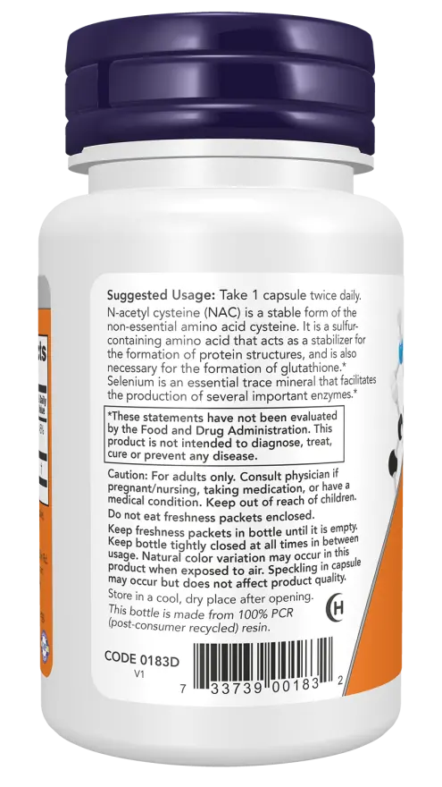 Now Foods,Nac 600Mg-100Capsules-100Serv