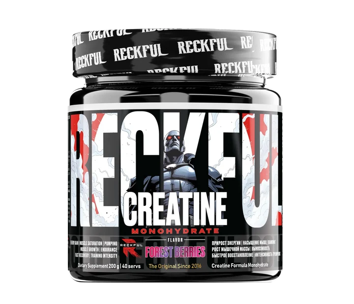 Reckful Creatine Monohydrate 200g-40Serv-Unflavored