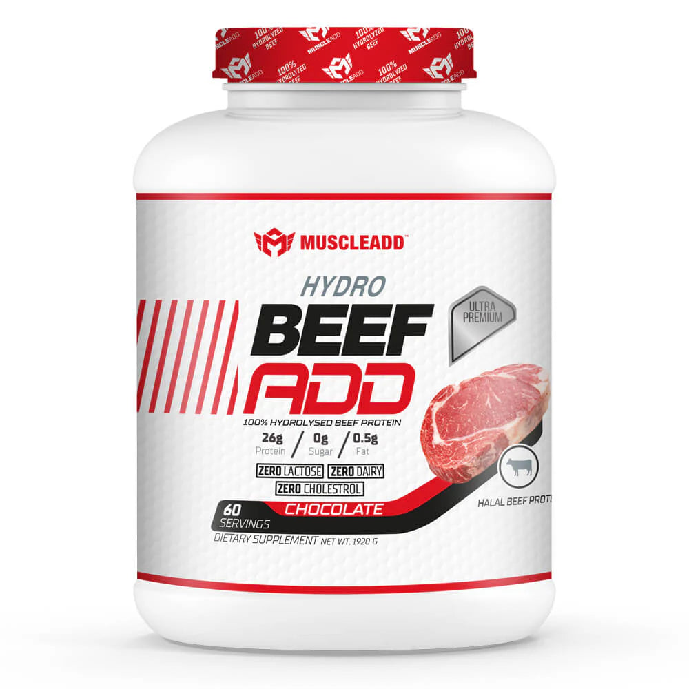 Muscle Add Hydro Beef Add 100% Hydrolyzed Beef Protein-1960G-60Serv.-Chocolate