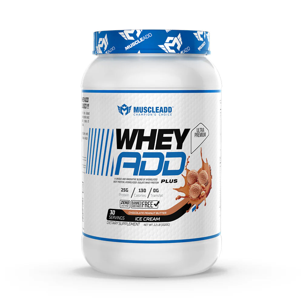 Muscle Add Whey Add Plus-30Serv.- 1020G-Chocolate Peanut Butter Ice-Cream