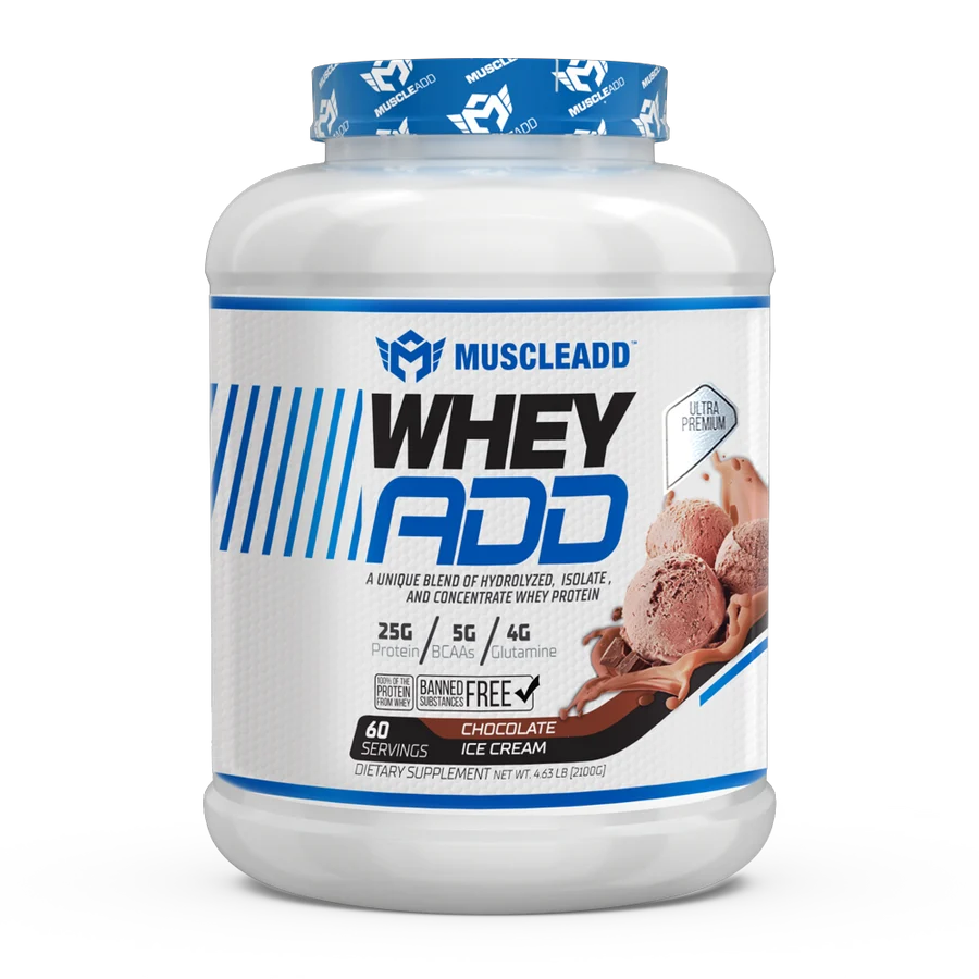 Muscle Add Whey Add-60Serv-2100G-Chocolate Ice Cream