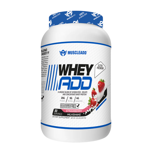Muscle Add Whey Add-30Serv-1050G-Strawberry Ice Cream