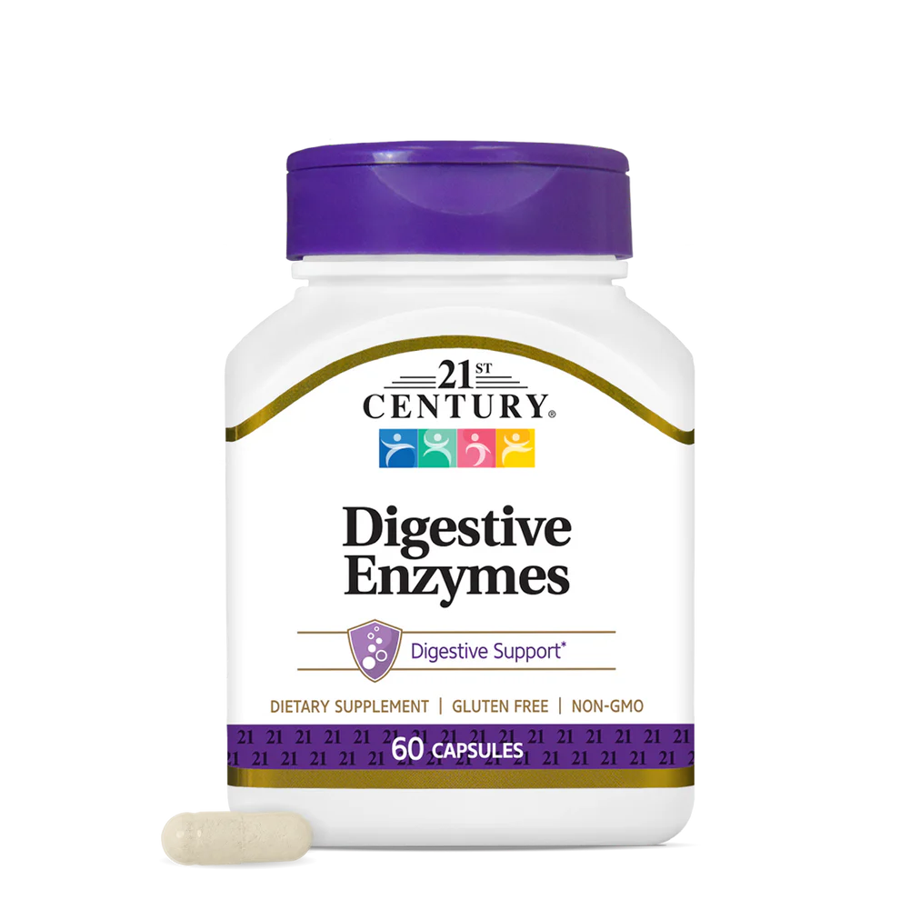 21st Century, Digestive Enzymes, 60 Capsules, 60 Servings