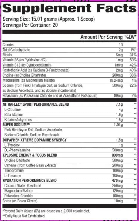 GAT Sport Nitra Flex -Extreme Sport-Pre-Workout-20Serving-Fruit Punch