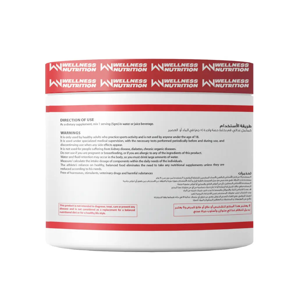 Wellness Nutrition Creatine Monohydrate-200G-40Serv.-Unflavored