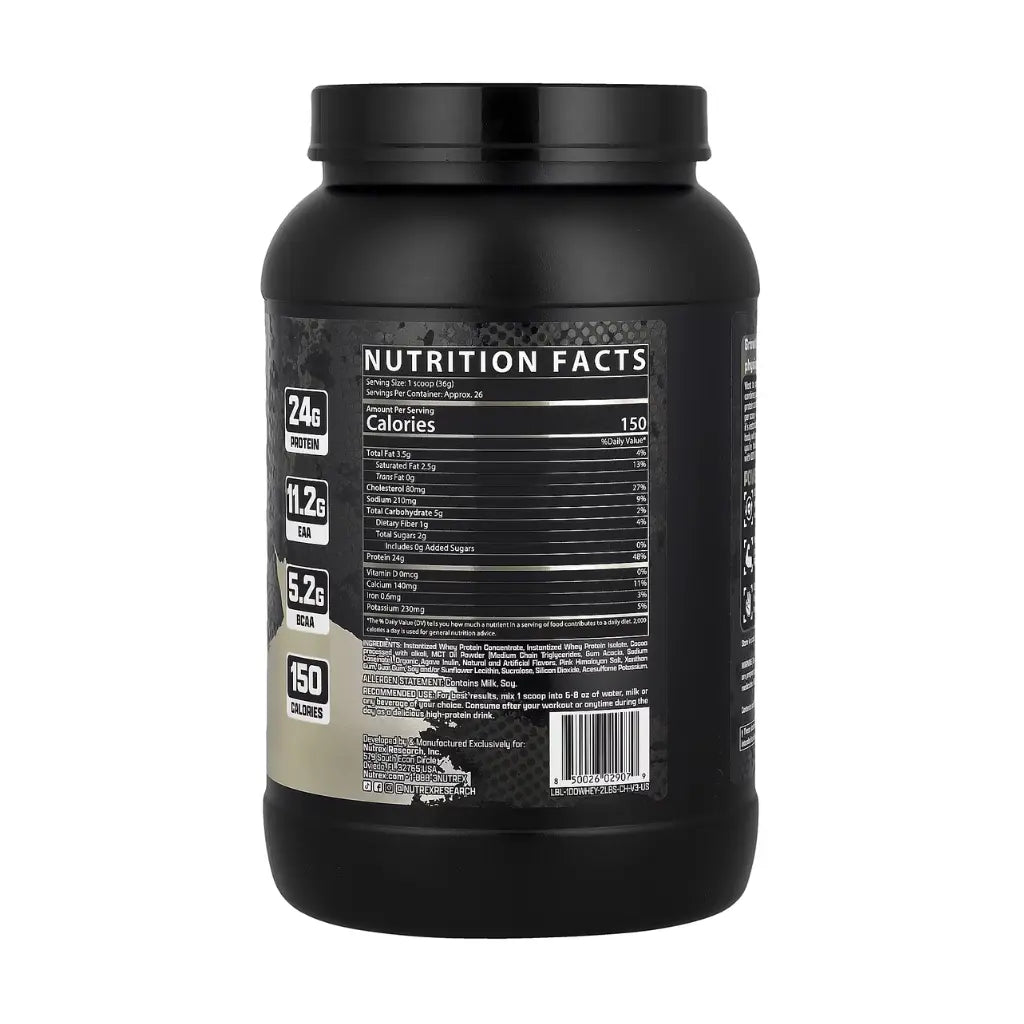 Nutrex Research 100% Whey Protein Powder –26Ser-913G-CHocolate