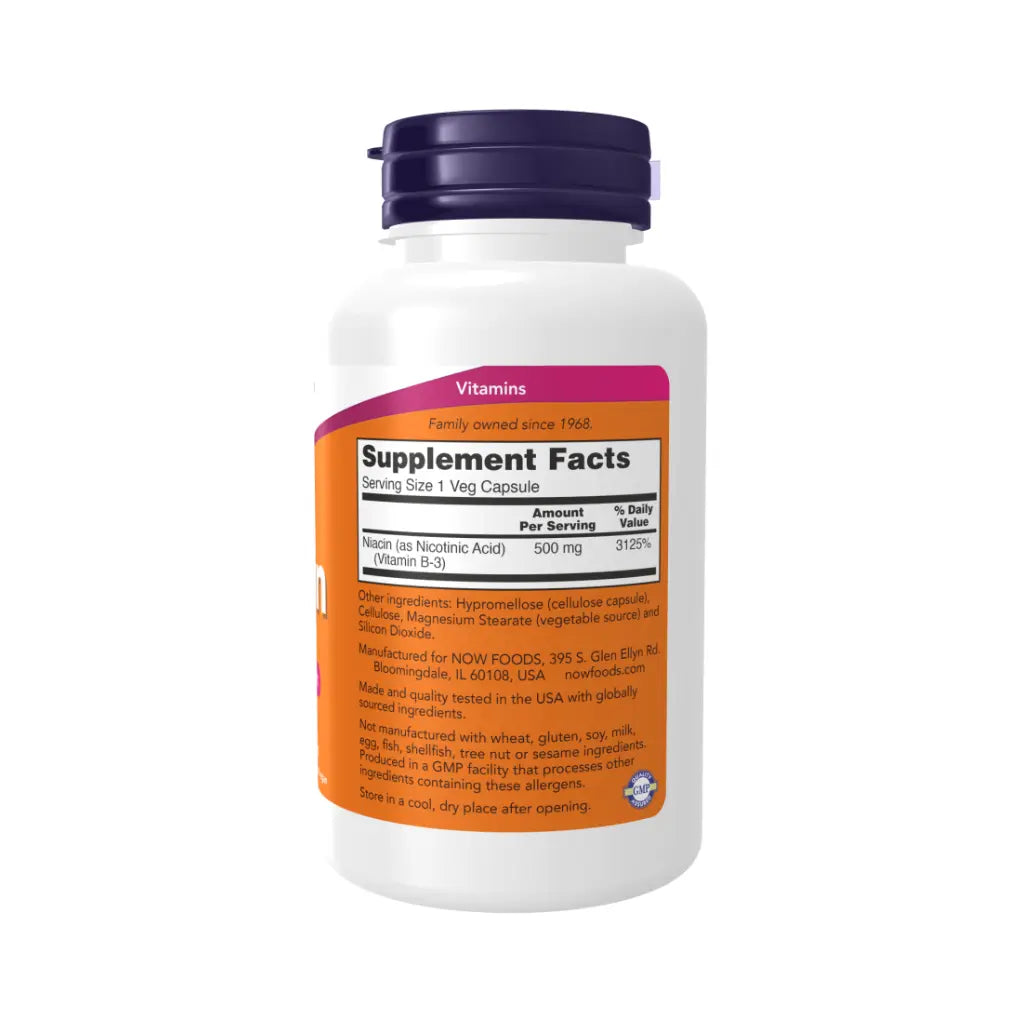 Now Foods,Niacin500mg-100Veg Capsules