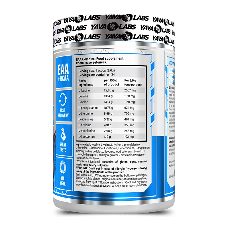 Yava Labs EAA Complex -34 Serving -Mojito Lemon