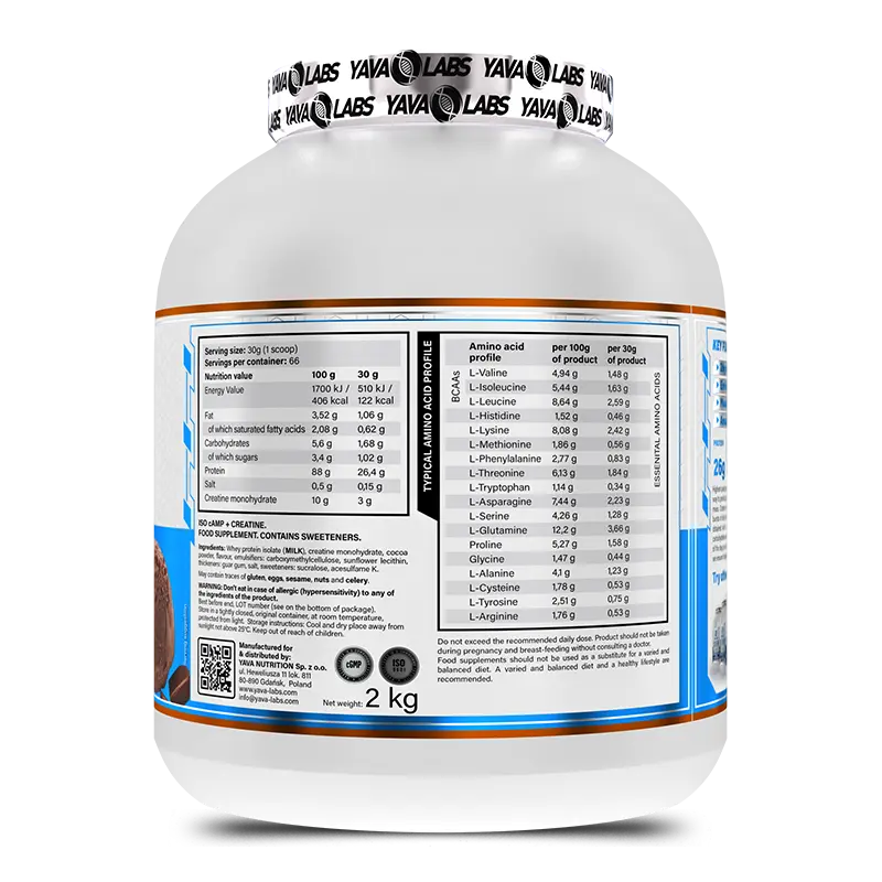 Yava Labs ISO Camp+Creatine-2Kg-66 Ser-Strawberry Ice Cream